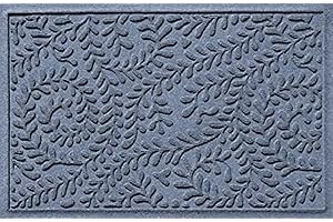 Bungalow Flooring Waterhog Door Mat, 2' x 3' Made in USA, Durable and Decorative Floor Covering, Skid Resistant, Indoor/Outdoor, Water-Trapping, Boxwood Collection, Bluestone