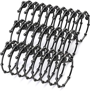Kwik Bandit Reusable All Weather Adjustable Ties 8 inch 25 Pack Heavy Duty Rubber Bungee Cords Industrial Cable Tie Down Straps Cord Bundling for Gear and Equipment Made in Canada