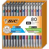 BIC Mechanical Pencils #2 Extra Smooth, 0.7mm &amp; 0.5mm, 80 Pack | Bulk Pack of Various Color Bright Edition Barrels, Refillable and Retractable