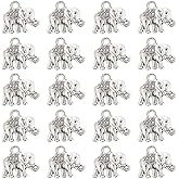 SUNNYCLUE 1 Box 80Pcs Mini Elephant Charm Silver Elephant Charms Tibetan Alloy Bulk Antique Large Lucky Animal Pendants for Jewelry Making Supplies DIY Craft Necklace Bracelet Earring Women Adults