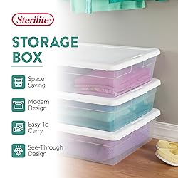 Sterilite 10-Pack 28 Quart Storage Box, Stackable