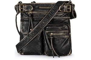 Montana West Crossbody Bag for Women Multi Pocket Shoulder Medium Travel Purses Ultra Soft Washed Leather