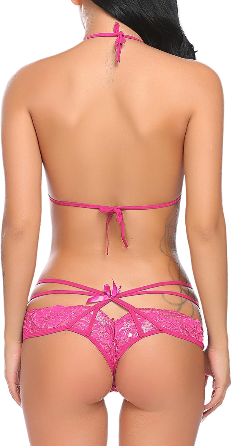 Avidlove Lingerie Lace Babydoll 2 Piece Sexy Bra and Panty Sets | 