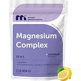 Magnesium Complex 12-in-1 Powder, Sugar Free, Lemonade Flavor | Sleep &amp; Stress Support* | 420mg of Magnesium Per Serving | With Ashwagandha, L-Theanine, Saffron Extract | 75 Servings