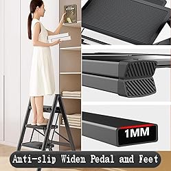 Runruii 4 Step Folding Portable Step Ladder with