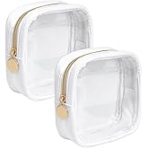 Yarnic Clear Makeup Bag for Purse Mini Makeup Bag Small Cosmetic Pouch for Women Cosmetic Organizer Travel Case, 2 Pack