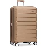 Traveler's Choice Pagosa Hardshell Expandable Luggage with Spinner Wheels, Latte Beige, 30-Inch Large