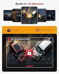 Dash Cam Front and Rear: 4K+1080P+1080P 3 Channel