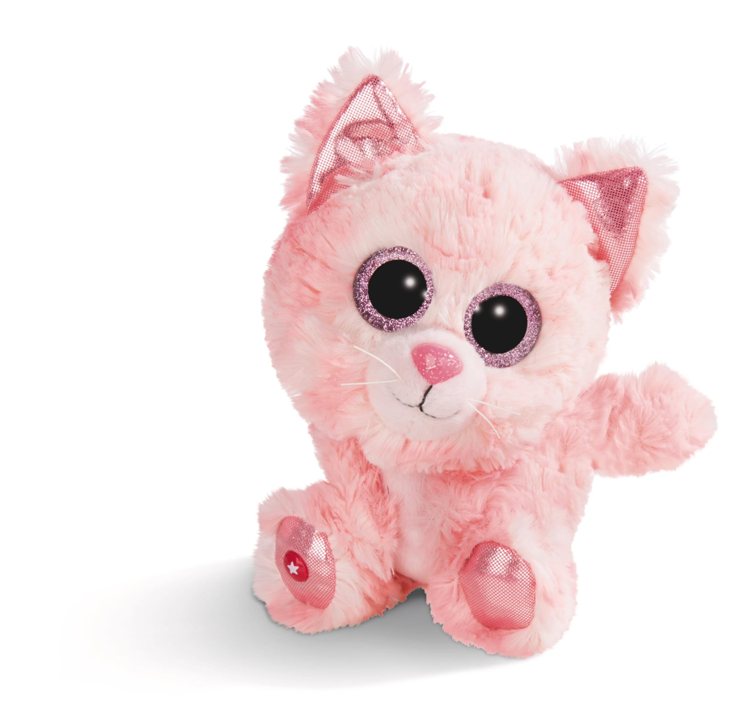 Nici 45554 Glubschis Cuddly Toy Cat Dreamie 15cm, Star, Pink, Medium