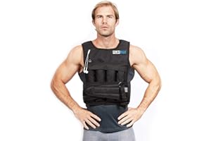 RUNMax 12lbs-140lbs Adjustable Weighted Vest with Shoulder Pads option. Workout vest for men and women