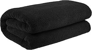 40x80 Inches Jumbo Size, Thick & Large 650 GSM Genuine Ringspun Cotton Bath Sheet, Luxury Hotel & Spa Quality, Absorbent & Soft Decorative Kitchen & Bathroom Turkish Towels, Coal Black