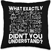 Funny Science Gift Idea Physicist Math Physics Throw Pillow