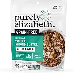 Purely Elizabeth Vanilla Almond Butter Keto Granola, Made with Nuts and Seeds, Grain-Free, Gluten-Free, Non-GMO (8oz Bag)