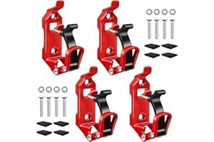 Rtshuok 4Pcs Shovel Mount for Roof Rack, Metal Rubber Clamp Mounting Brackets Kit, Shovel Holder for Truck, Car Accessories for Boats,Military Equipment,Overlanding Gear, Quick Release Axe Tool Holder