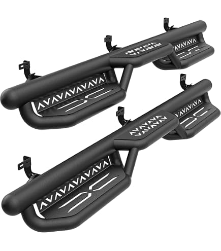 KYX Running Boards For 2015-2024 Chevy Colorado/GMC Canyon Crew Cab - 6 Inch Drop Step Nerf Bars, Pair (Silver Logo)