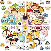 50Pcs Mixed Cartoon Disney Stickers Gifts for Kids Girl Laptop, Cute Waterproof Vinyl Cartoon Tsum Decal for Teen Water Bottle Bike Guitar Phone Skateboard Luggage (Mixed Cartoon)