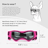 Enjoying Pink Small Dog Goggles UV Protection Adjustable Straps view 4