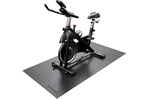 Cybstrax Treadmill Mat, Bike Trainer Mat for Stationary Spin Bike, 72" x 36" Non Slip Exercise Equipment Mat for Bike, Treadmill, Elliptical, Yoga - Workout Floor Protector for Carpet Or Hardwood