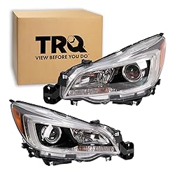TRQ 2 Piece Headlight Assembly Set Halogen Driver