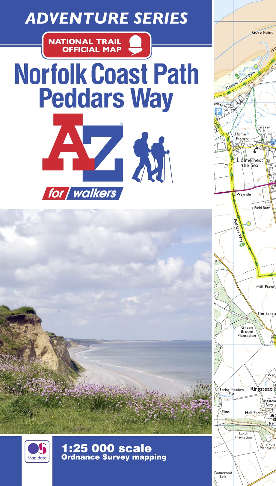 Norfolk Coast Path Adventure Atlas (A-Z Adventure series): with Ordnance Survey mapping