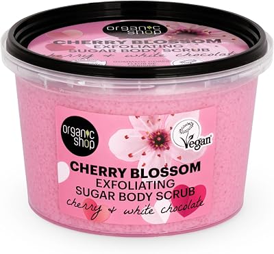 Organic Shop Cherry Blossom Body Scrub 250ml Exfoliating Scrub