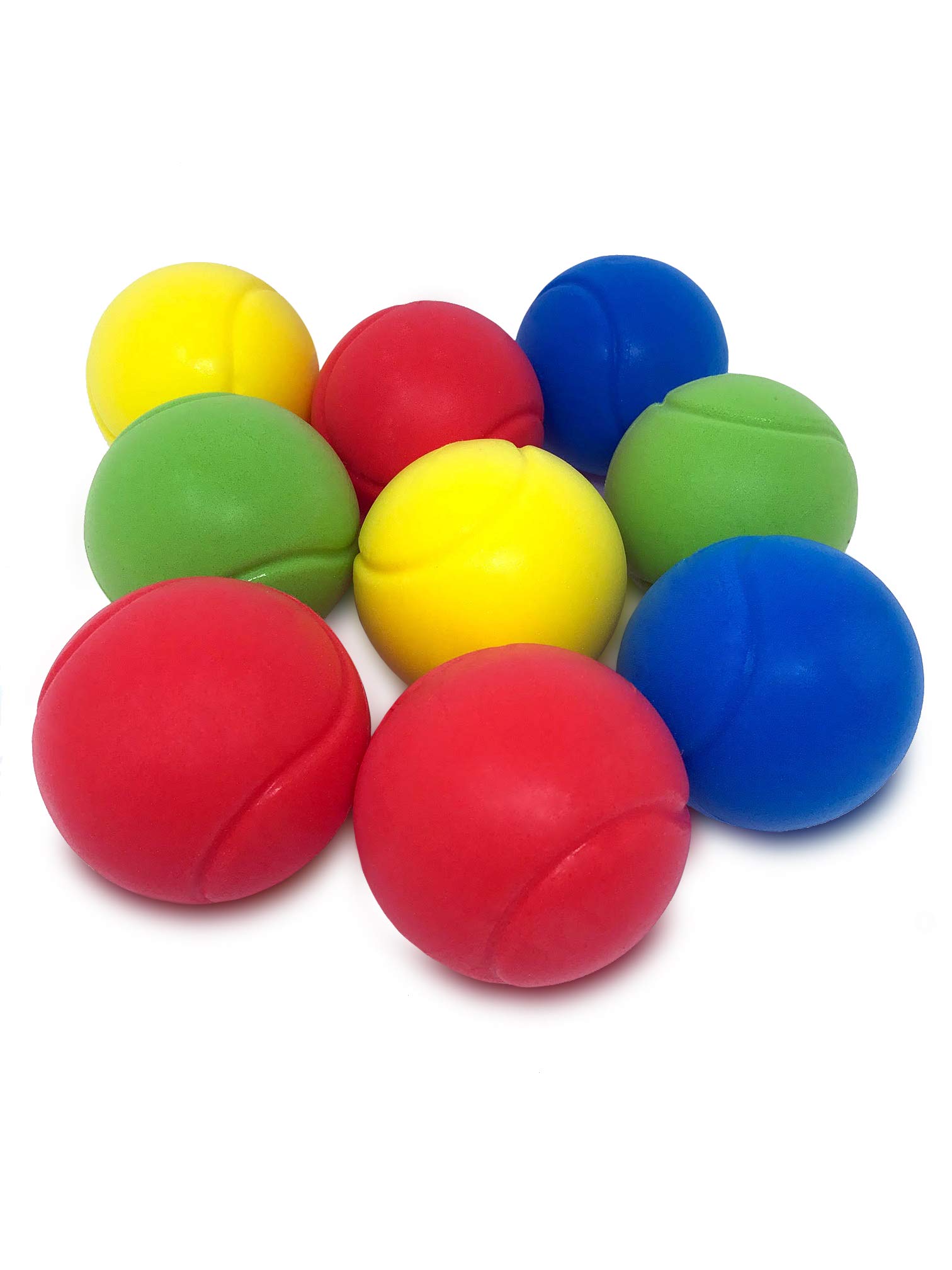 E-Deals 70mm soft foam tennis balls - Assorted Colours - Pack of 9