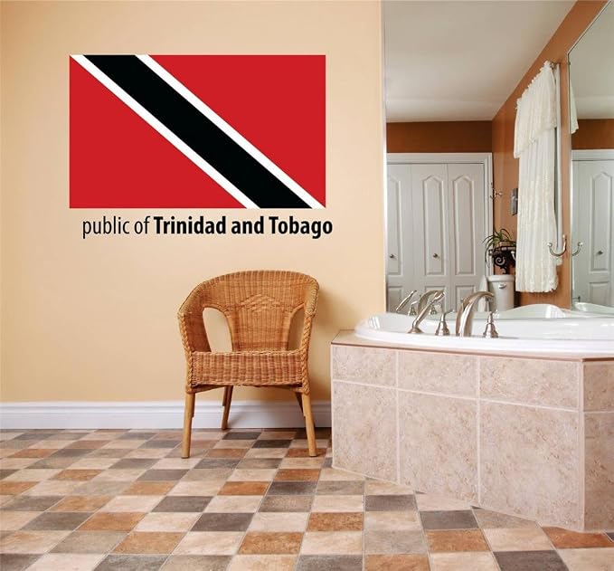 Decal – Vinyl Wall Sticker : Public Of Trinidad And Tobago Flag Country
