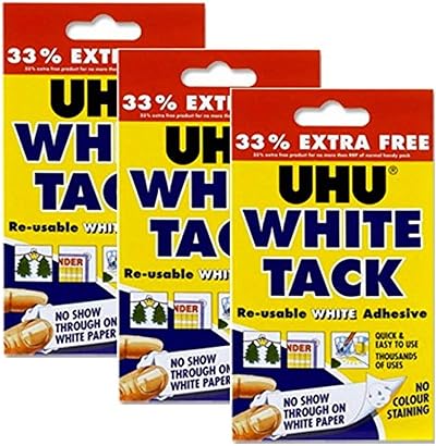 UHU White Tack Adhesive X 3