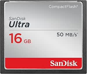 SanDisk Ultra 16GB Compact Flash Memory Card Speed Up To 50MB/s, Frustration-Free Packaging- SDCFHS-016G-AFFP (Label May Change)