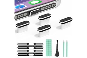 USB C Dust Plug, Joremx Type C Charging Port Covers & Phone Speaker Mesh for iPhone 16/16 Plus/16 Pro/16 Pro Max, iPhone 15/1