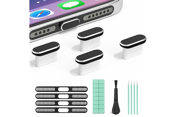 USB C Dust Plug, Joremx Type C Charging Port Covers & Phone Speaker Mesh for iPhone 16/16 Plus/16 Pro/16 Pro Max, iPhone 15/1