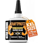 3D Printing Super Glue Liquid 1.75 oz - PLA ABS PETG TPU Instant Adhesive | versatile, precise application, for fine cracks, clear, waterproof, heat resistant, anti-clog cap, filament, PLA ABS PETG TPU