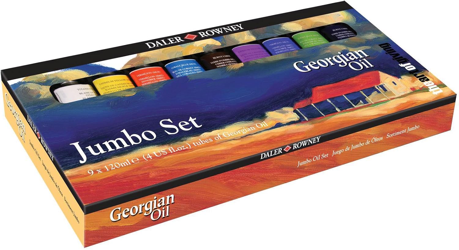 Coffret Jumbo Daler Rowney Peinture à l'huile 9 tubes de