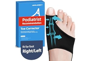 Awojrsky Bunion Corrector for Women Big Toe Straightener Bunion Corrector for Men, Relief splints Reduce Pain and Correct Toe Alignment, Brace Day/Night, fit for R/L,Washable(Black)