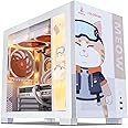 Segotep Memphis-S Ninja Edition, M-ATX Mini Tower PC Case with Tempered Glass Panels, Support 40 Series GPU, USB 3.0, and 240MM Radiator, Lightning Panel Included (Meow)