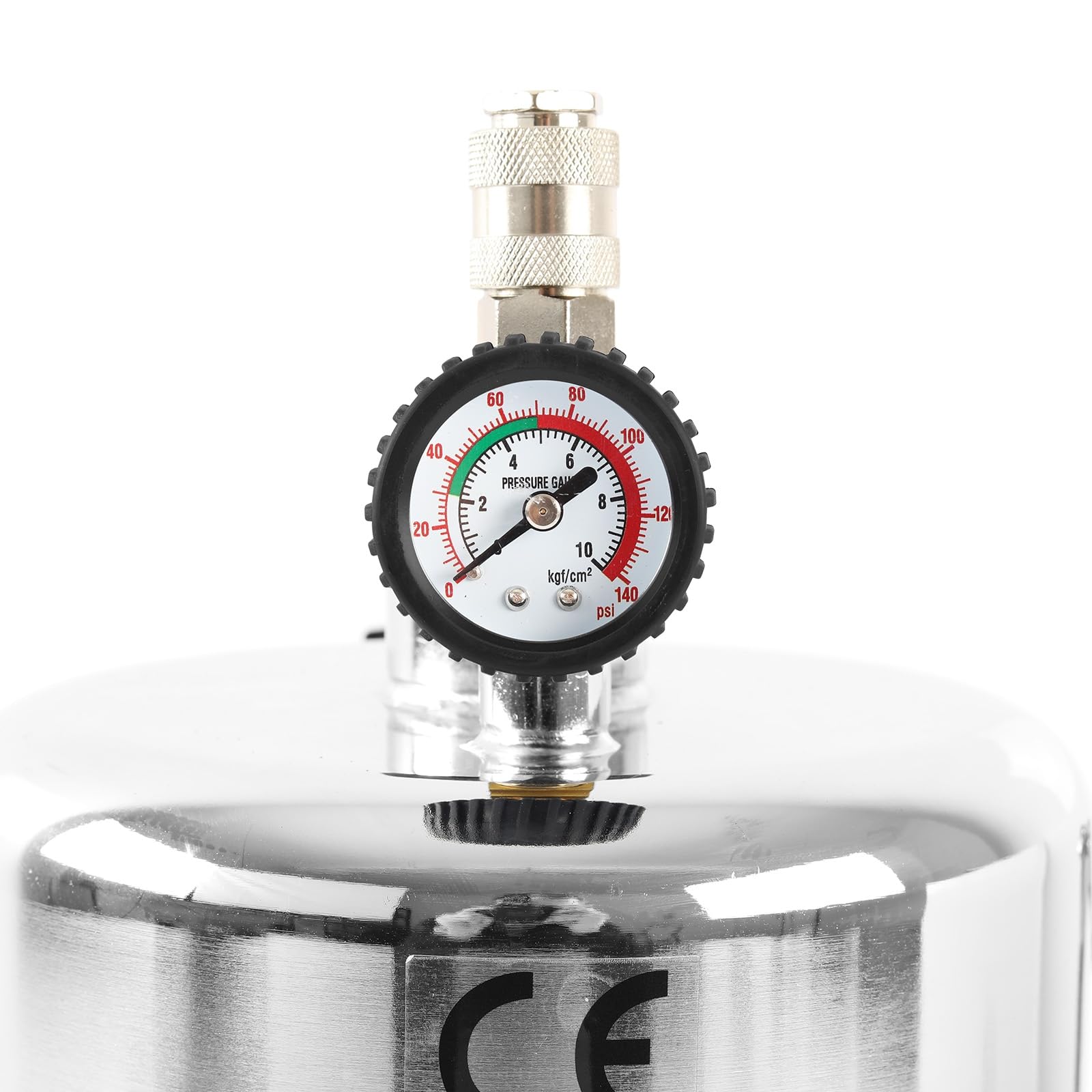 TECPO Bremsenentlüftungsgerät, 5 Liter Druckluft Bremsflüssigkeitwechselgerät Auto Universal Bremsenentlüfter mit Absaugbehälter und Adapter Set 6