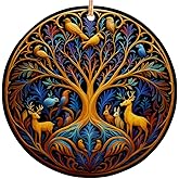 Rigufu 2025 Christmas Ornament – Woodland Tree of Life Ornament, Nature Inspired Christmas Tree Decoration, Spiritual Keepsake Gift