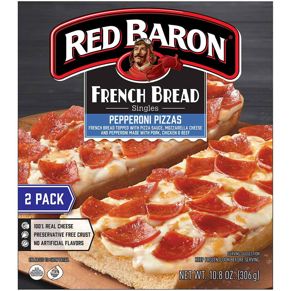 Red Baron, French Bread Pepperoni Pizza, 10.80 oz (Frozen)