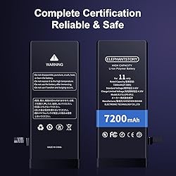 ElephantStory Battery for iPhone 11, 7200mAh High