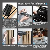 Art3d 4 Pack Acoustic Wood Slat Wall Panels Teak 2.88㎡ 3D Decor Ceiling Wall view 8