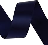 VATIN 22mm Double Faced Polyester Satin Ribbon Deep Navy 23m Spool view 6