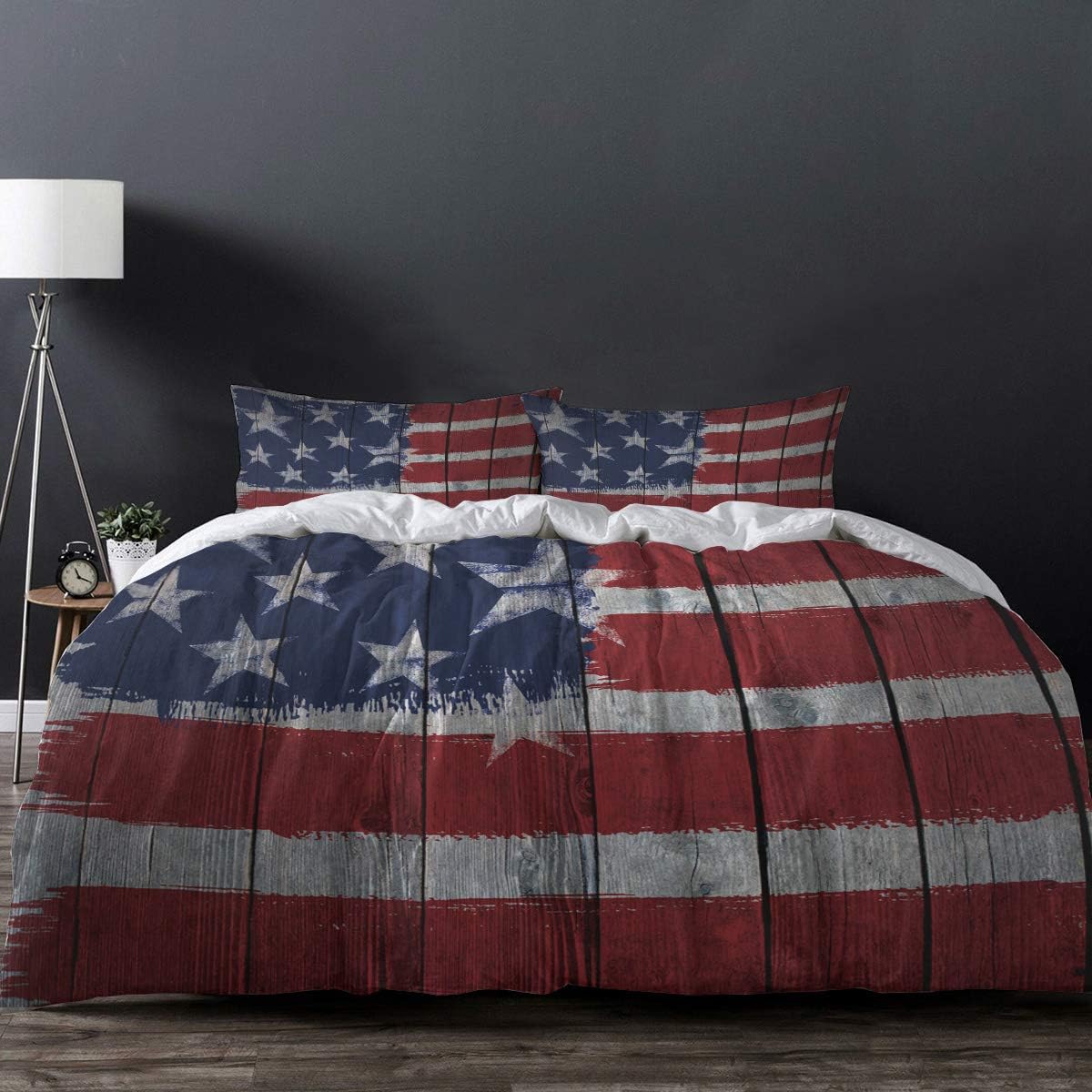 Trendychic 3 Piece Duvet Cover Sets American Flag Ultra