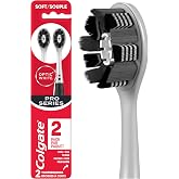 Colgate Optic White Pro Series Charcoal Toothbrushes, Adult Soft Toothbrushes with Charcoal Spiral Bristles, Helps Polish Away Surface Stains and Whitens Teeth, 2 Pack