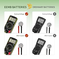 EEMB 10PACK 3V CR2016 CMOS Battery with Wire Leads