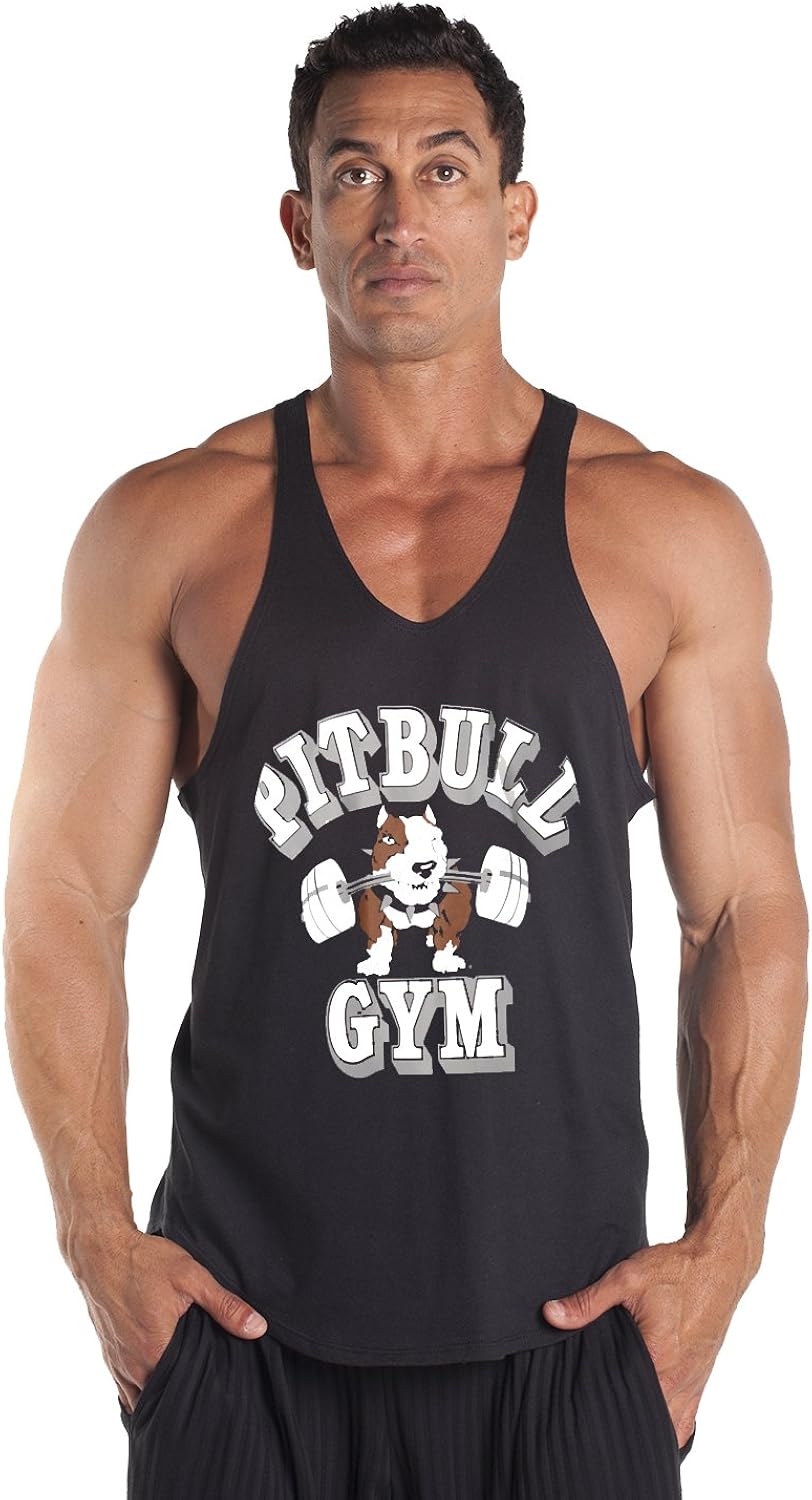 Pitbull Gym "Barbells Stringer Tank Top Black XXL Clothing