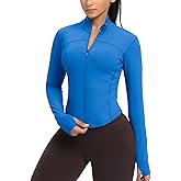 GYM RAINBOW Womens Zip Up Workout Jakcets Lightweight Slim Fit Running Athletic Jackets with Thumb Holes