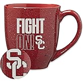 Rico Industries NCAA Team Slogans and Chants 16 oz Team Color Laser Engraved Speckled Ceramic Coffee Mug