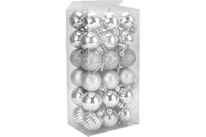 GOTOTOP Grinch Christmas Tree,Christmas Ornaments,Christmas Baubles,Green Christmas Ornaments,4cm, 36 pcs Christmas Balls,Christmas Tree Decorations