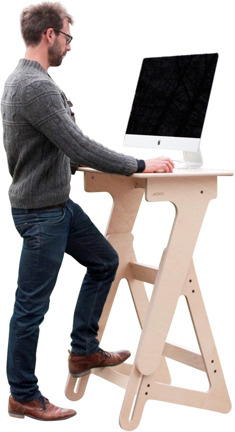 amazon standing desk on Amazon Com Adjustable Height Stand Up Desk Wood Standing Desk For Office And Home Ergonomic Stand Up Desk Laptop Stand By Jaswig Furniture Decor