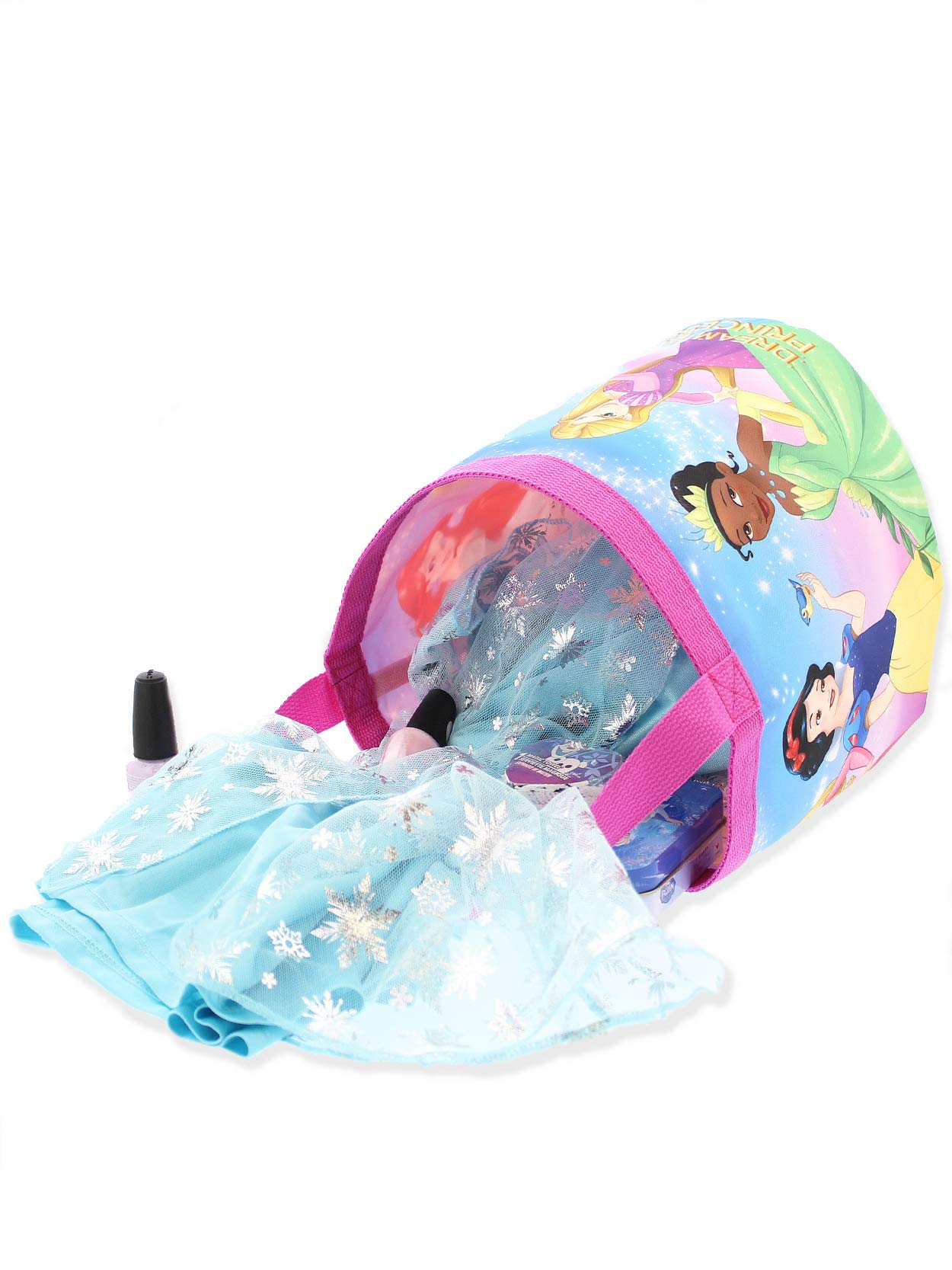 Disney Princess Girls Collapsible Nylon Gift Basket Bucket Tote Bag